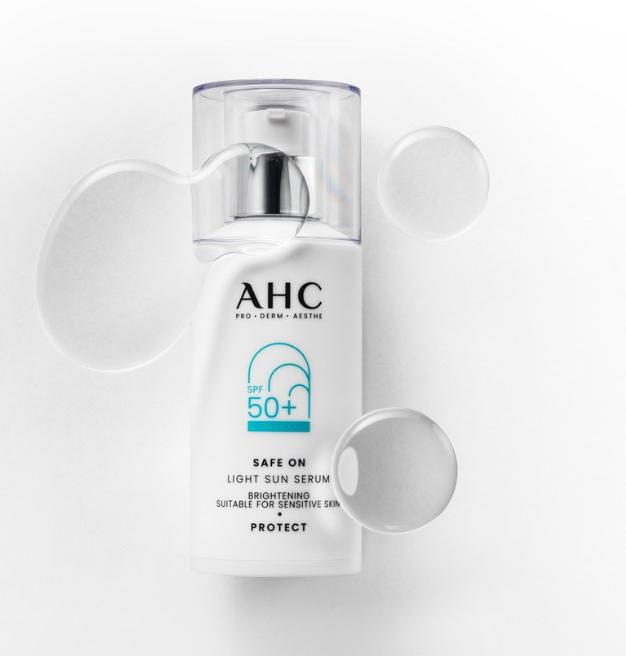 AHC Safe On Light Sun Serum SPF50+ PA++++ | Lightweight Korean Sunscreen for Sensitive Skin