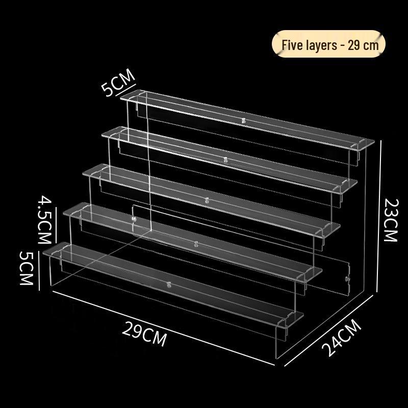 Transparent Multilayer Acrylic Display Stand for Figurines and Dolls