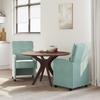 Dining Chairs with Casters 2 pcs Teal 58 x 65 x 98 cm Velvet