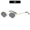 Fashion Polygonal Women Sunglasses Vintage Brand Irregular Sun Glasses Unique Metal Frame Punk Eyewear Men