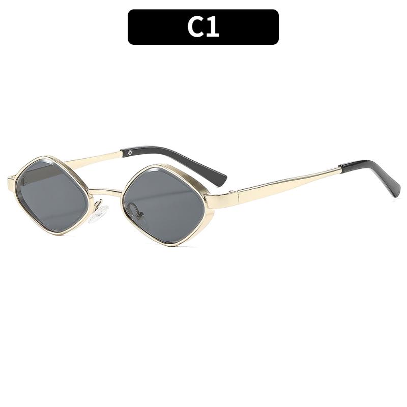 Fashion Polygonal Women Sunglasses Vintage Brand Irregular Sun Glasses Unique Metal Frame Punk Eyewear Men