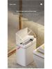 Hands-Free Automatic Trash Can with Smart Lid for Bathroom Use