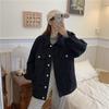 Men’s Solid Color Denim Jacket - Korean Style Trendy Casual Workwear for Youth and Boys