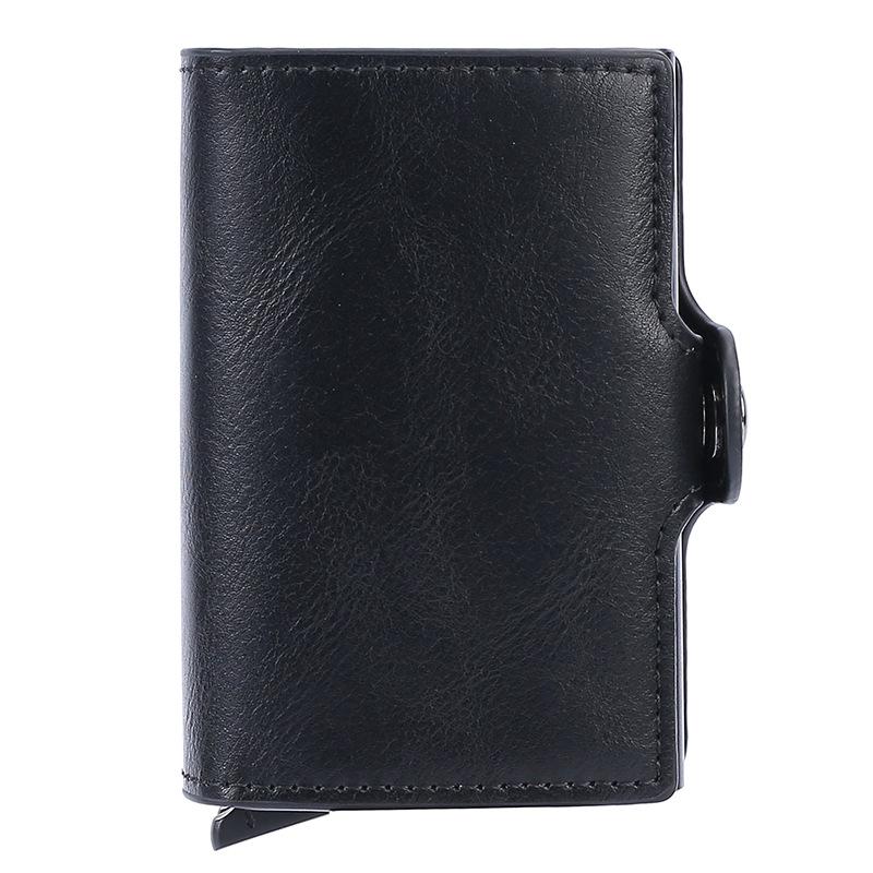 Double-Layer Aluminum Auto-Pop Card Holder - Multi-Slot RFID Metal Wallet with Slim Design