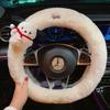 Winter Cute Pochacco Car Steering Wheel Cover Warm Plush Cartoon Anti Slip Handle Cover for Men and Women Cute Car Accessories
