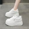 Super thick-soled heightening little white shoes women's 2025 spring and autumn new small and versatile super fire muffin-soled casual board shoes