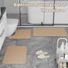 3Pcs/Set Bath Rug Anti-Slip Bathroom Floor Mat U-Shaped Toilet Rug Absorbent Rectangular Mat for Bathroom Sink Shower Door