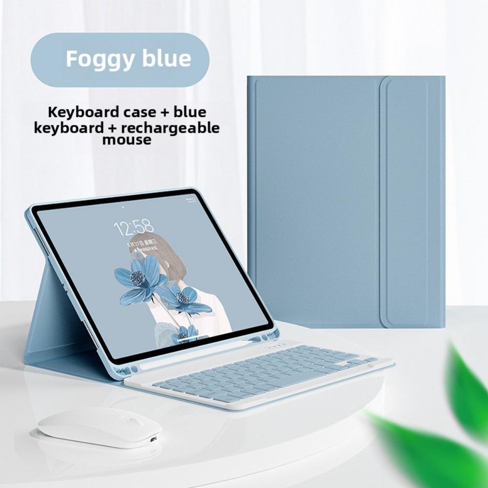 Bluetooth Keyboard Case for iPad 10 2024 Pro 11 Air 6 Premium Leather Cover with Wireless Typing