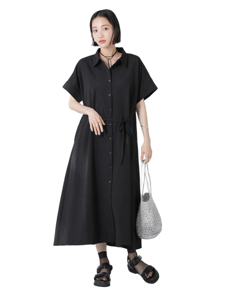 Nano Universe Soccer Dolman Sleeve Shirt F Women's Dress, 010, Black, 673-5219303