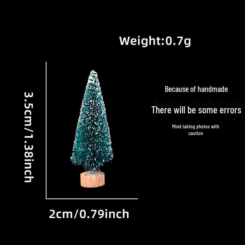 Schnee-beflockter Mini-Sisal-Weihnachtsbaum: Künstliche Weiße Zeder in verschiedenen Größen zur Dekoration von Mikrolandschaften