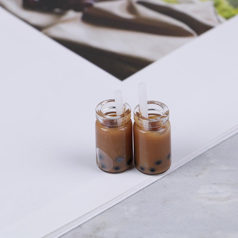 2 ks 1/12 miniaturní doplňky domečku pro panenky Simulace Pearl Milk Tea Model Drink