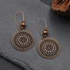 GemChic Women's New Vintage Round Flower Wood Beads Earrings Ethnic Fashion Hook Earrings Birthday Christmas Jewelry Gift
