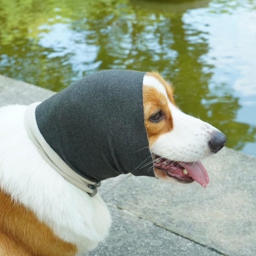 Breathable Dog Head Cover Hearing Protection Pet Ear Cover Practical Calming Dog Hood Dog Grooming