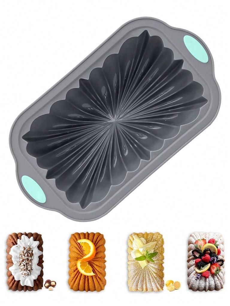 Leeseph Rectangle Cake Mold 3D Cake Mold Baking Loaf Tool Pastry Baking Silicone Toast Cake Tray Cake Bread Baking Molds