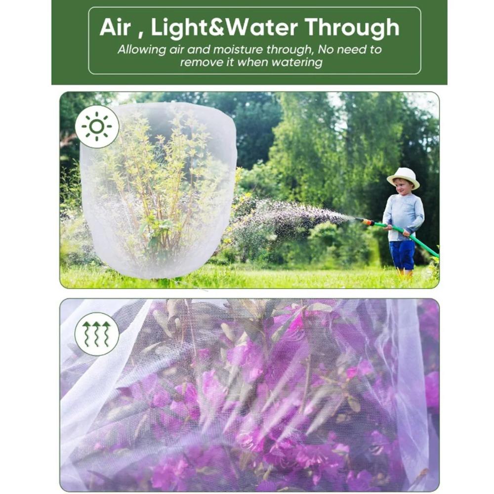 Zip Drawstring Plant Insect Screen Cover Pest Control Mesh Pest Control Net Plant Protection Lightweight Garden Protective Net