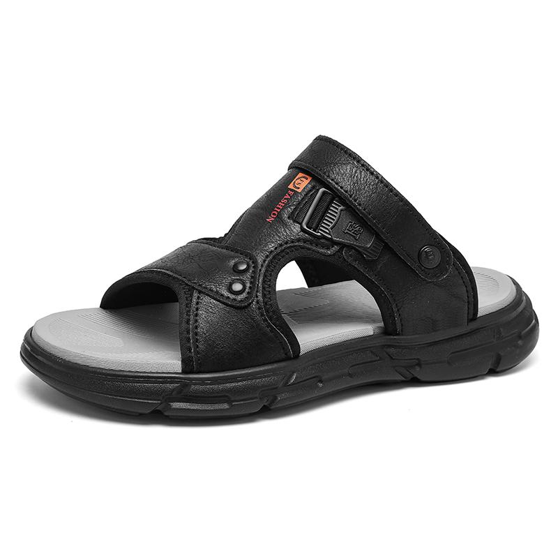 3-45 Summer Men s Casual Sandals Waterproof Leather Sandals Outdoor Hiking Sandals Beach Sandals Wading Shoes 39