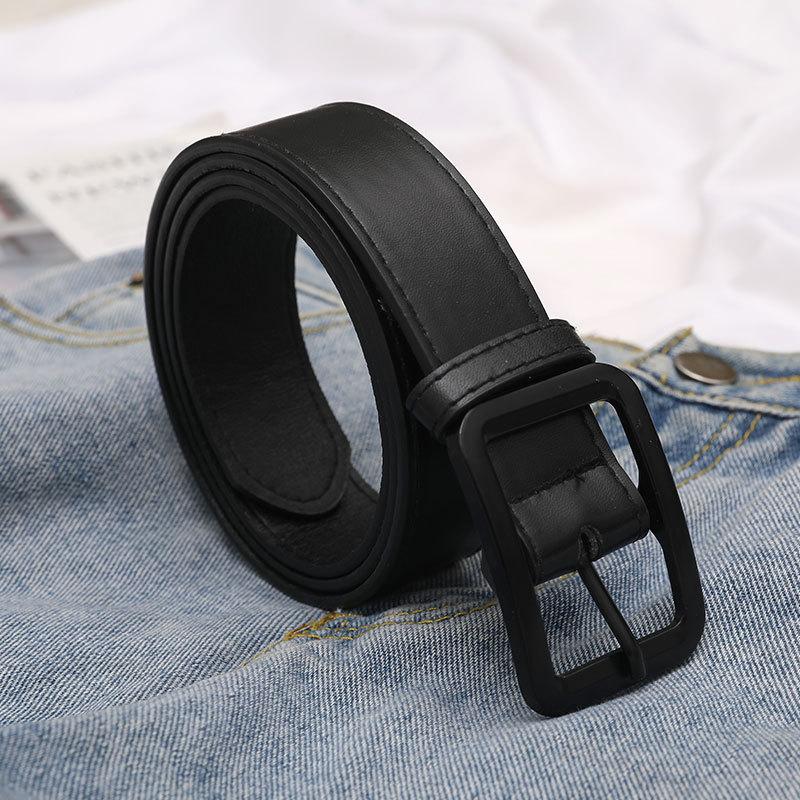 Ins Hong Kong Style Cool Belt Male Trendy Young Student Versatile Belt Male Korean Personality Black College Style