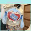 Miku Hatsune Plush Backpack With Nylon Interior For Casual Outings Daily Carry