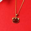 Year of the Tiger Red Agate Necklace - Festive Gift for Women: New Year, Christmas, or Birthday Versatile Accessory