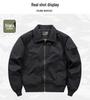 2024 Men's Casual 95% Cotton High Collar Pilot Jacket for Spring & Autumn