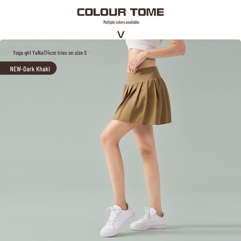 SZ Plissee Lycra Yogarock: Anti-Expositions-Tennis- und Badminton-Skort für Fitness und Laufen