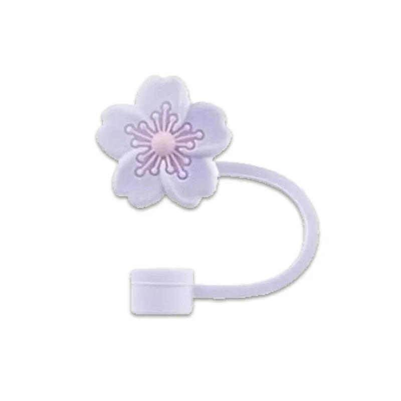 1PC Straw Cover Cap for Water Bottle Cute Begonia Flower Straw Toppers 10mm Straw Cover Cap for Tumblers 40-20 Oz Accessories