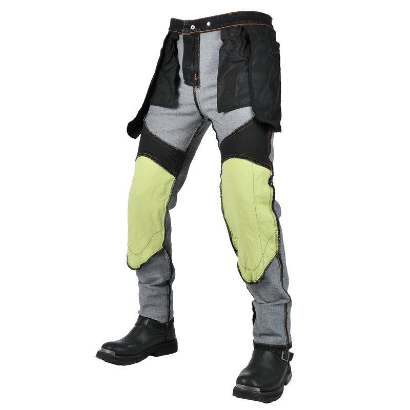 Men's Vintage Kevlar Motorcycle Jeans - Elastic, Fall-Resistant Riding Pants