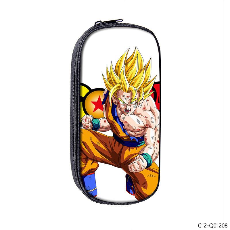 Dragon Ball Printed Polyester Pencil Case Student Stationery Box Portable Pencil Case Multifunctional Storage Bag