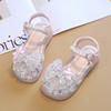 Girls Shoes Children's Bag Head Sandals 2025 New Summer Princess Baby Girl Summer Crystal Soft-soled Sandals