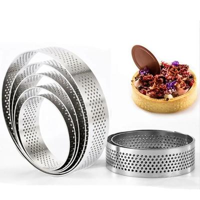 Stampo Cerchio in Acciaio Inossidabile 5/6/7/8/9/10CM Anello Tarte Stampo per Torta Attrezzo per Cottura Dessert Francese Torta di Frutta Tatin