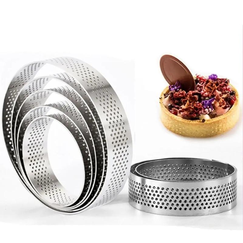 5/6/7/8/9/10CM Stainless Steel Circle Mould Tarte Ring Cake Mold Baking French Dessert Fruit Pie Tatin Bakeware Tool