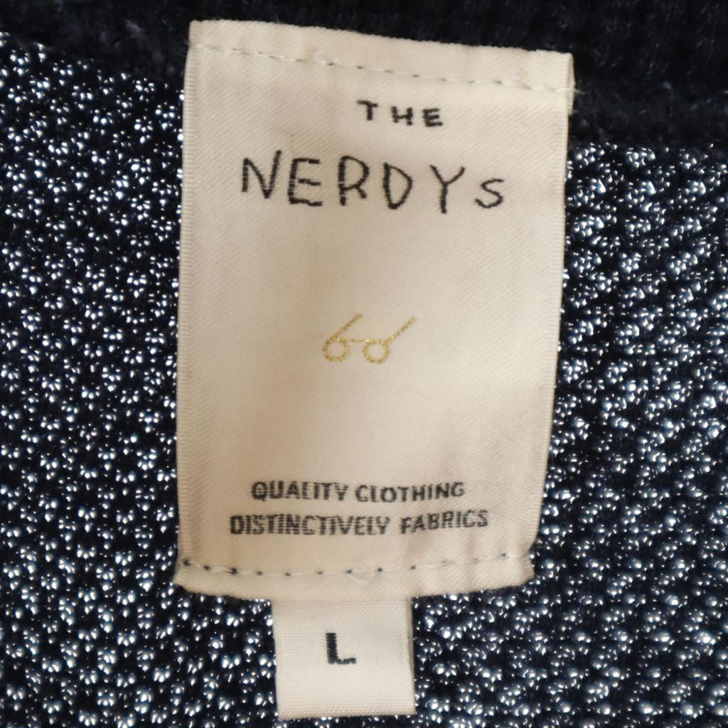 THE NERDYS Long Sleeve Waffle Fabric One Piece L Navy Women Used