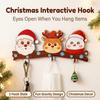 No Drill Christmas Wall Hook Wooden Key Holder Gifts Decorative Hook  Key Storage