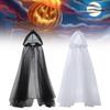 Gothic Witch Cloak With Mesh Hood For Halloween Costume Party And Role Play