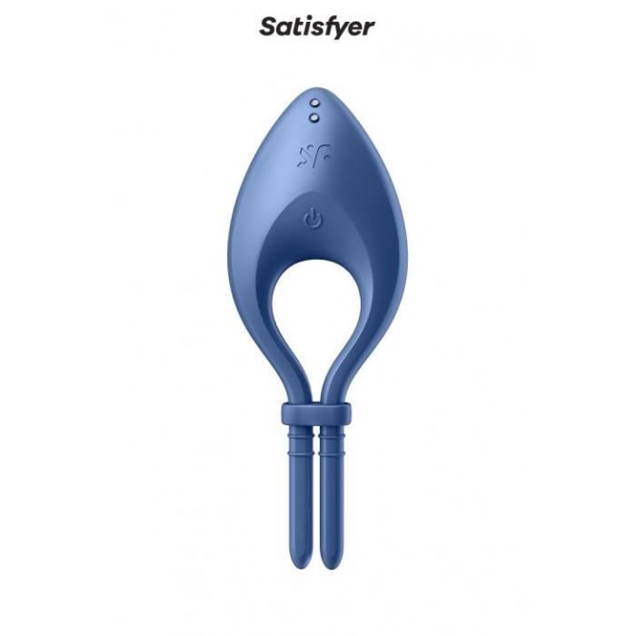 Cockring - Satisfyer - Bullseye - Vibrant - Réglable - Bleu
