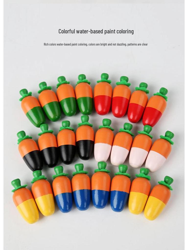 Children's Educational Carrot Mushroom Memory Chess Game: Enhances Focus & Parent-Child Interaction