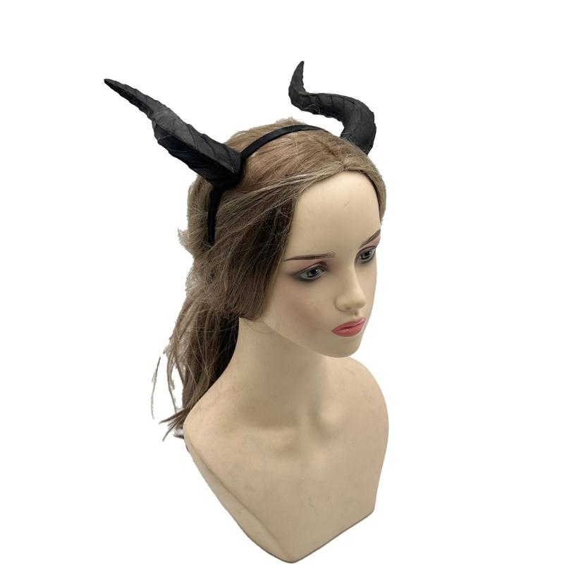 Dragon Horn Costume Headband for Theme Party Use, Plastic Horn Hair Accessory with Stage Show and Photo Prop Appeal