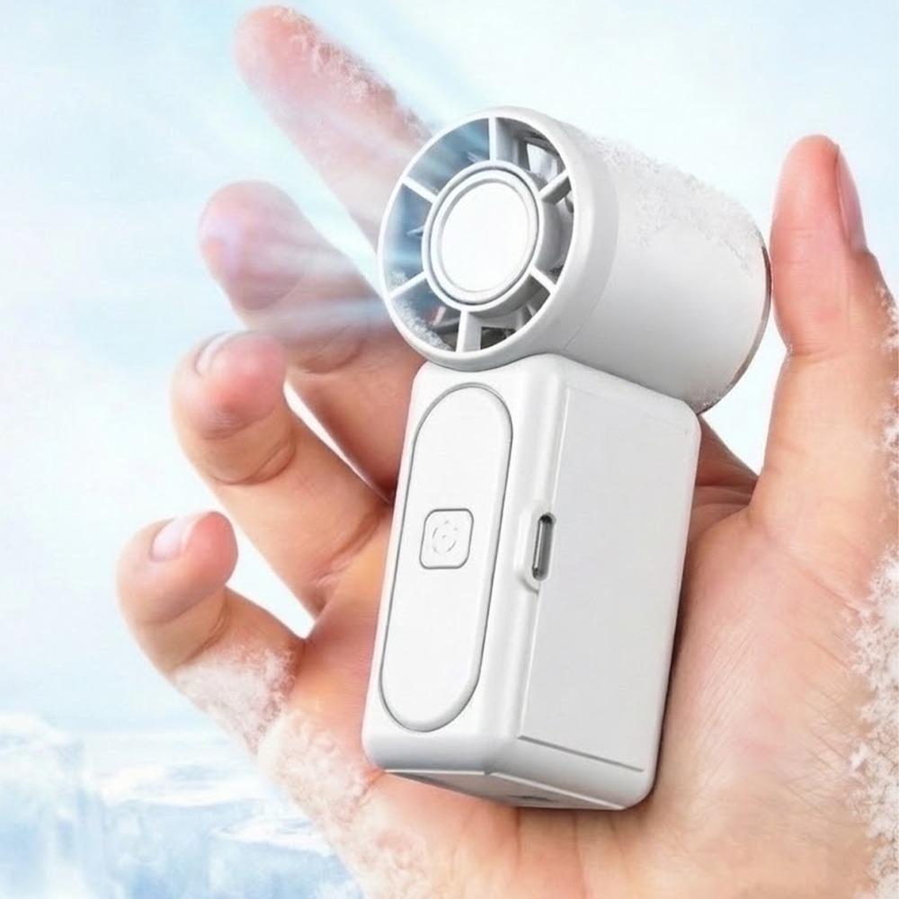 Ultra-Quiet Small Electric Fan USB Rechargeable Portable Turbo Fan Mini Handheld Fan  Concert белый
