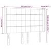 VidaXL Tête de Lit à LED Meuble de Chambre à Coucher Accessoire de Lit Double Tête de Cadre de Lit Intérieur Taupe 3124050