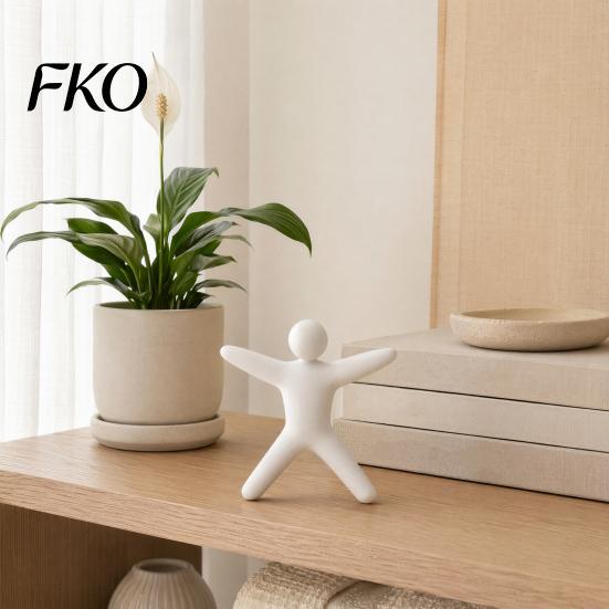 Standing Man Ornament 1/8Pcs 3D Printed Game Character Figure, Sitting Lying Figurine, Customizable Toy Abstract White Statue, Collectible Gift