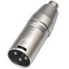 XLR Male To RCA Female 3-Pin Balanced Audio Nickel-Plated Metal Adapter for Mixer Power Amplifier Active Speaker 2PCS