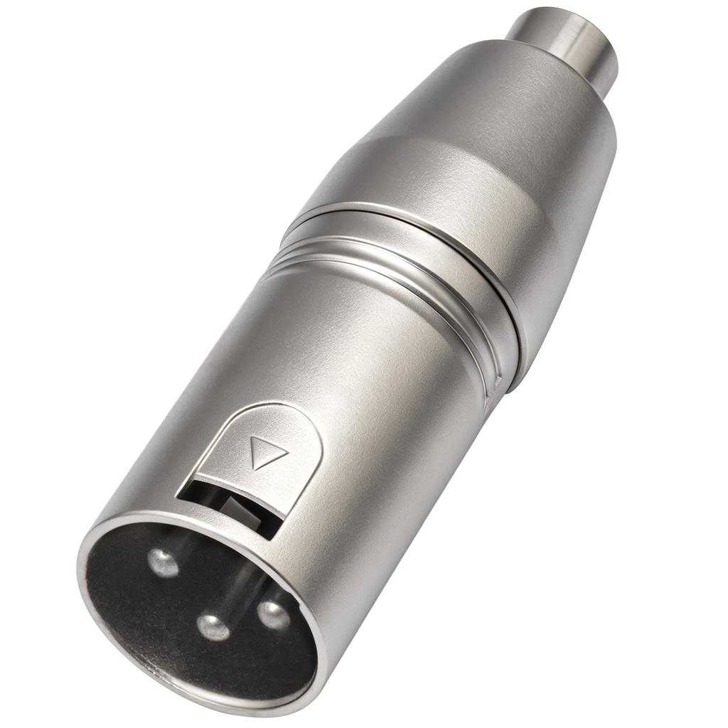 XLR Male To RCA Female 3-Pin Balanced Audio Nickel-Plated Metal Adapter for Mixer Power Amplifier Active Speaker 2PCS