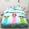 3D Anime Powerpuff Cute Grils Cartoon Bedding Set Printed Duvet Cover Sheet Pillowcase Bed Soft Quilt Cover Full Queen King Size