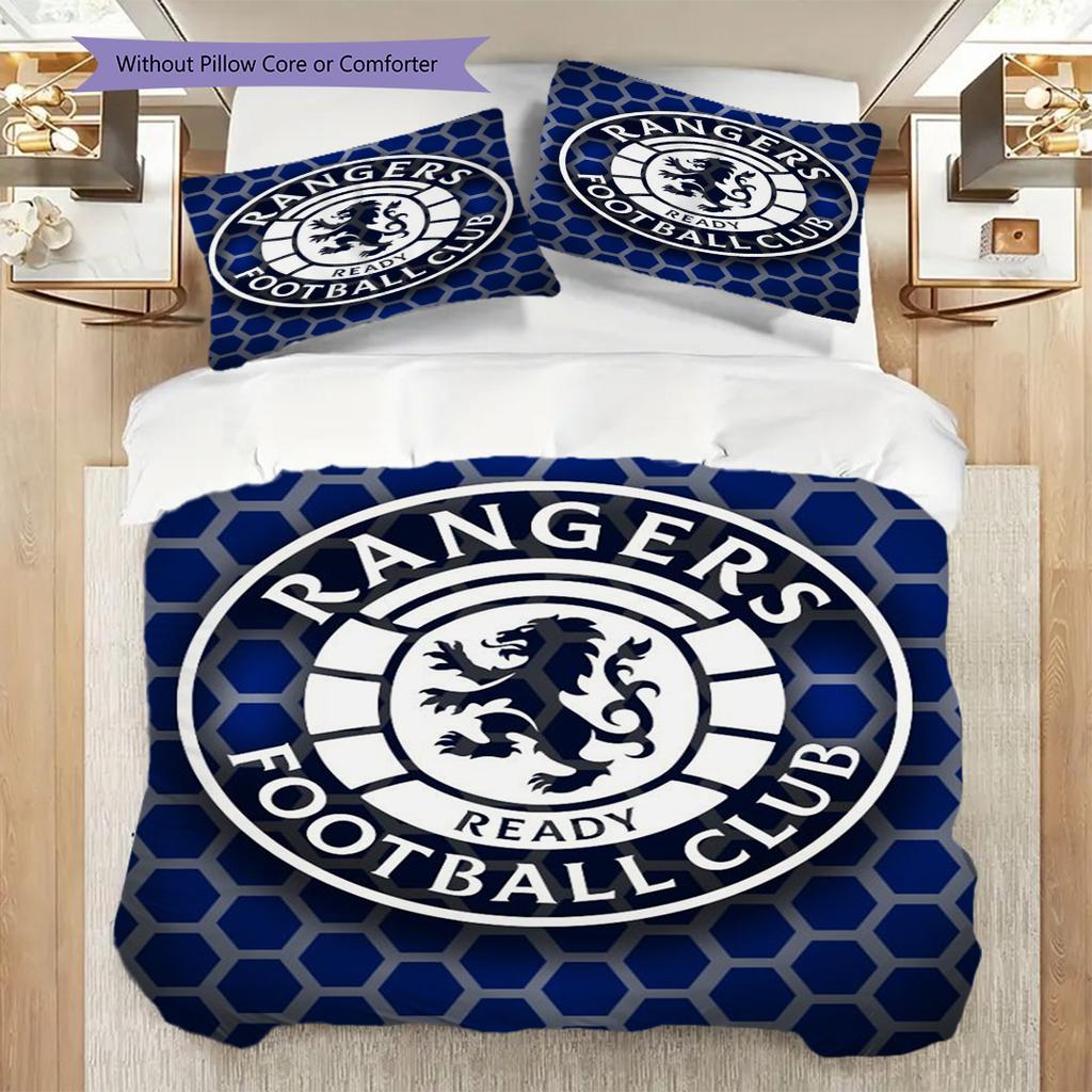 Chelsea Football Club Emblem Display Three-piece Set (1 * Duvet Cover + 2 * Pillowcase, Without Core) 2D Flat Soft and Comfortable