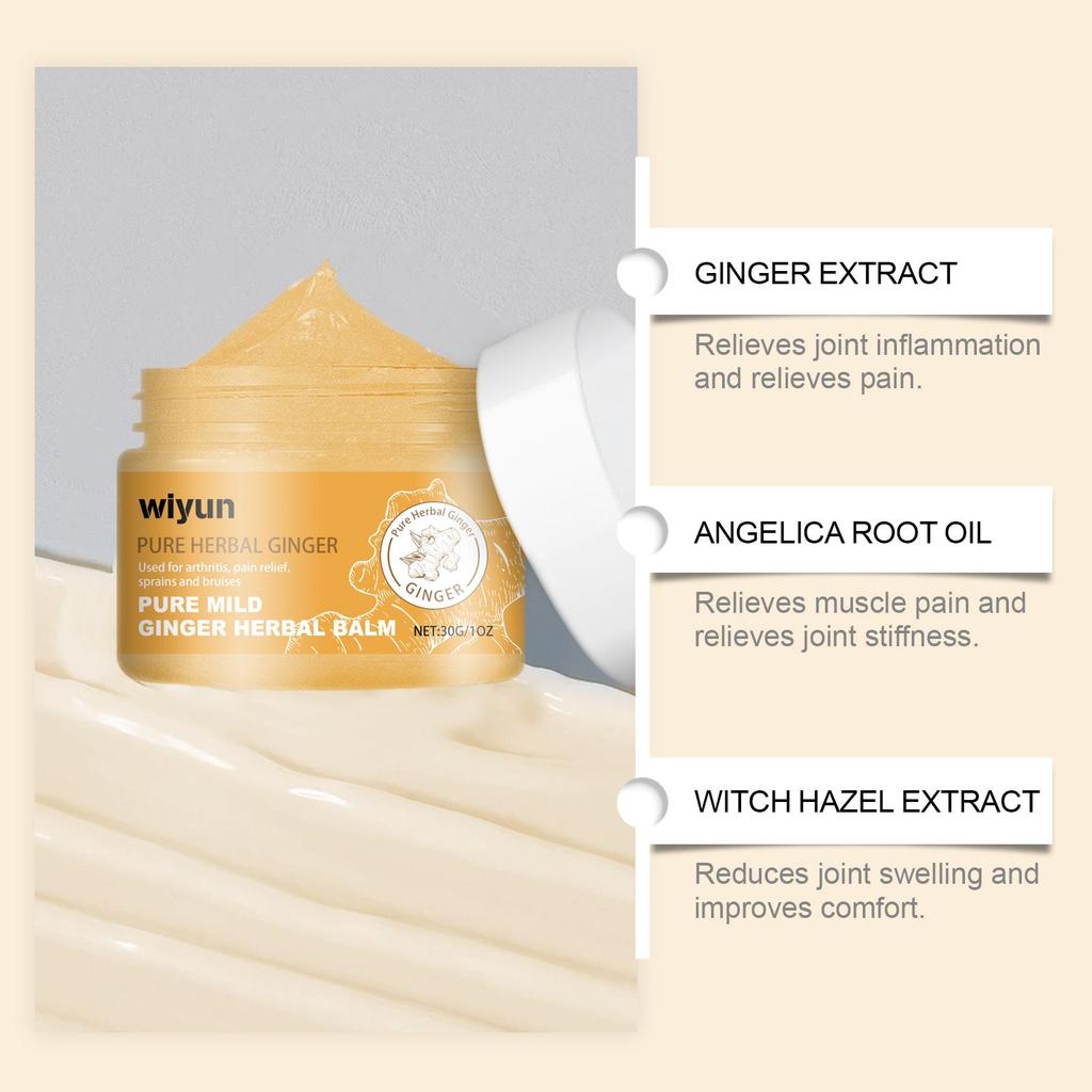 30g Ginger Herbal Care Cream Relieve Joint Muscle Lumbar Elbow Soreness Topical Joint Care Cream