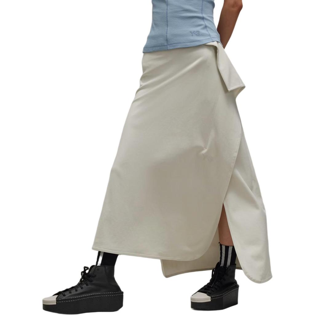 Y-3 Solid Color Loose High Waist Midi Casual Skirt Women Skirts Light-Gray JE3438