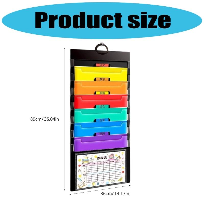6 Pocket File Bag Expandable Letter Size File Organiser Sorting Case High Capacity Folding Document Organiser  for Offic