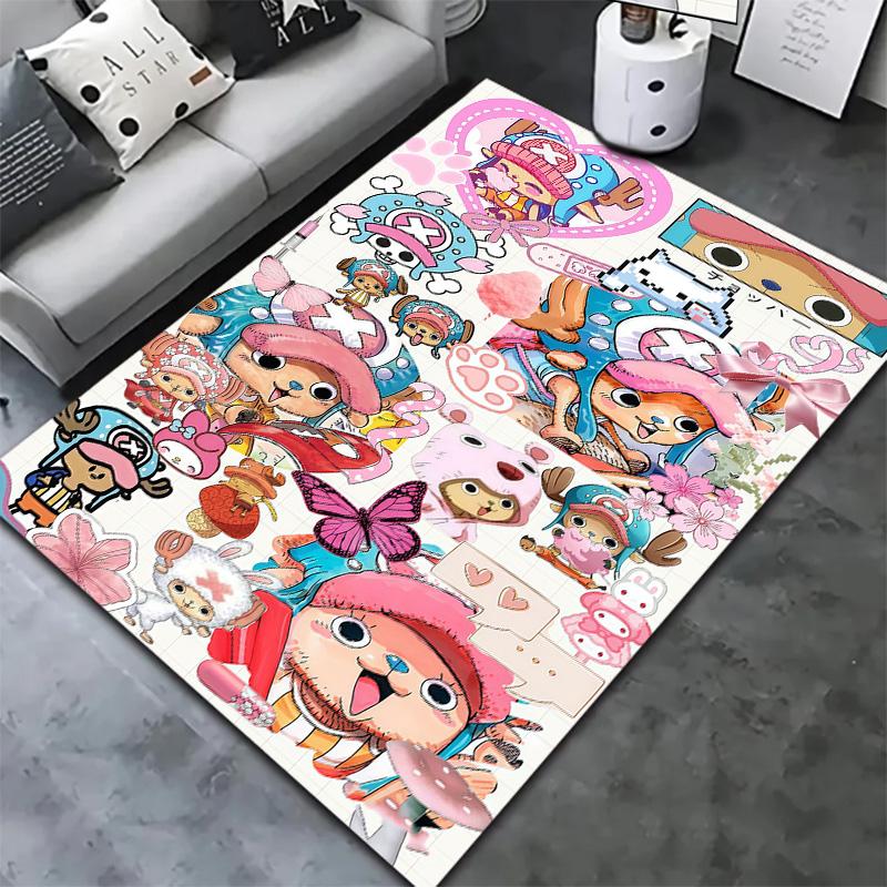 Tony Tony Chopper Teppich für Wohnzimmer Schlafzimmer Zuhause Sofadekoration, rutschfeste Spielmatte für Kinder