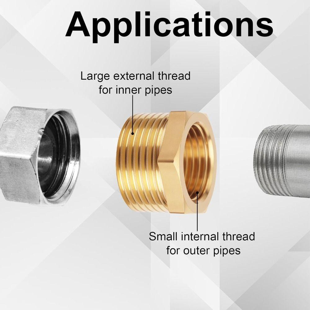 Brass Brass Hex Bushing 1/8 1/4 3/8 1/2 3/4 Water Gas Adapter Coupler Reducer Pipe Fitting