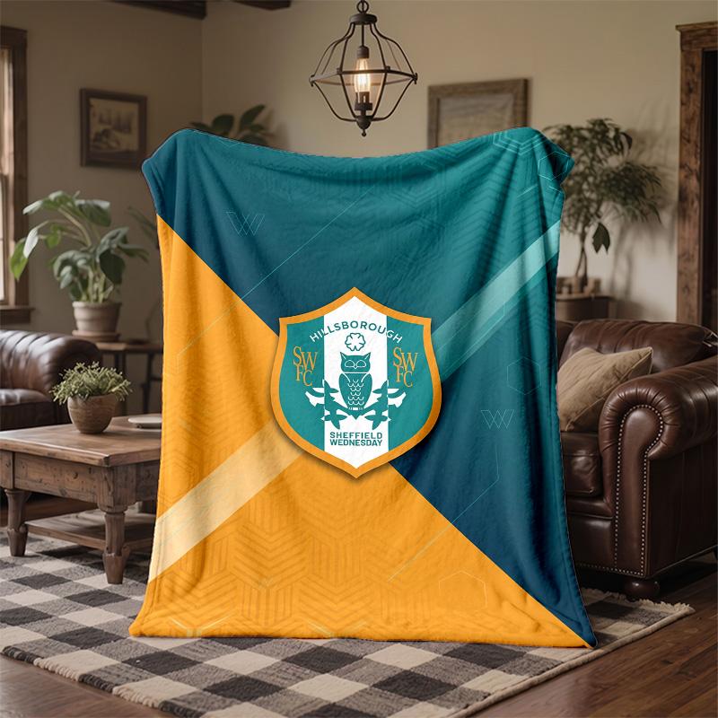 Sheffield Wednesday Theme Fleece Blanket Cozy Soft Plush Blanket For Bedroom Couch Travel